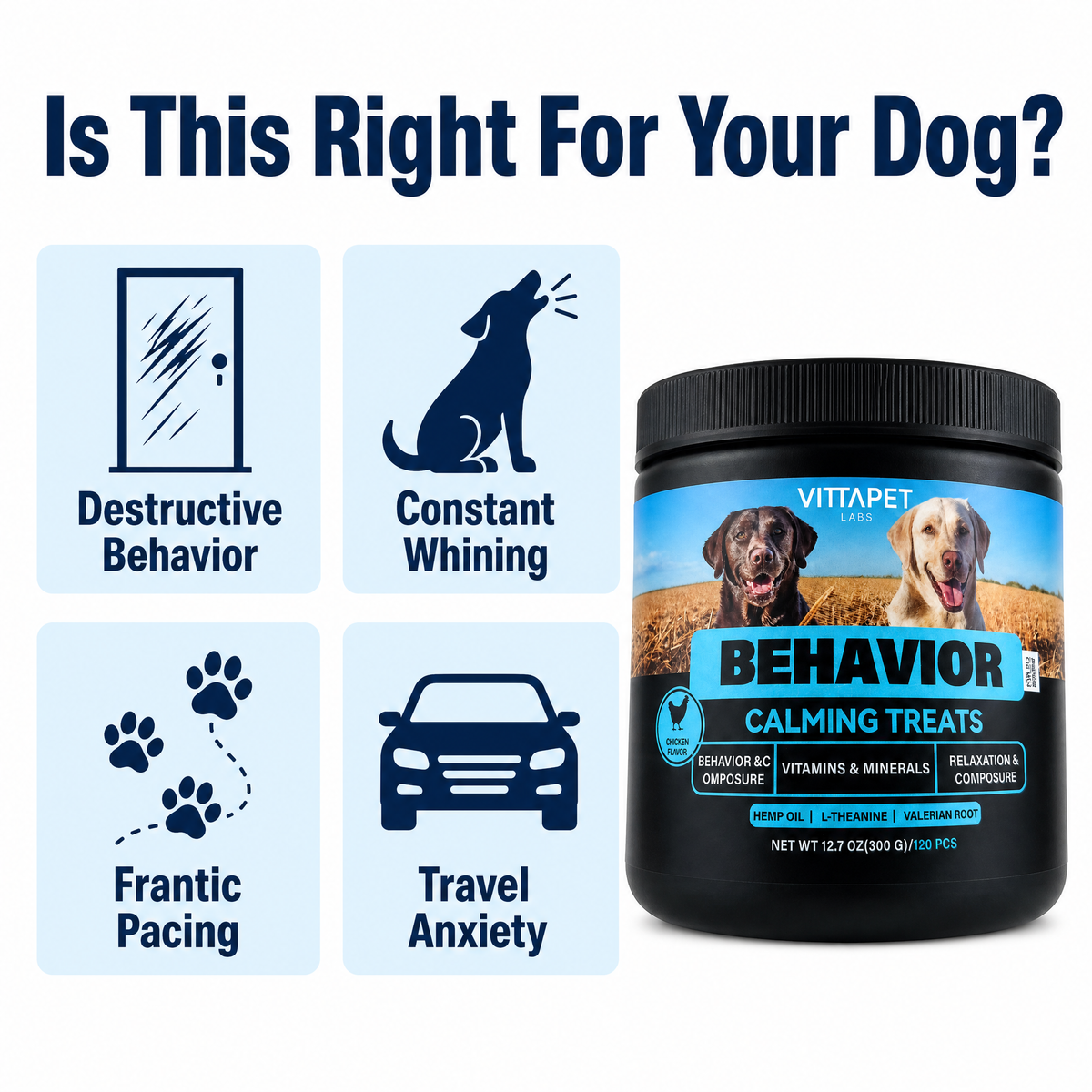 Vittapet Labs Off Duty | Calming Soft Chews
